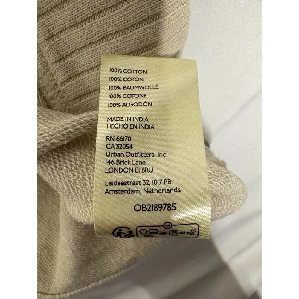 Pilcro Anthropologie Montana Pocket Knit Top Ivory V-Neck Sweatshirt Size Large - Picture 3 of 6